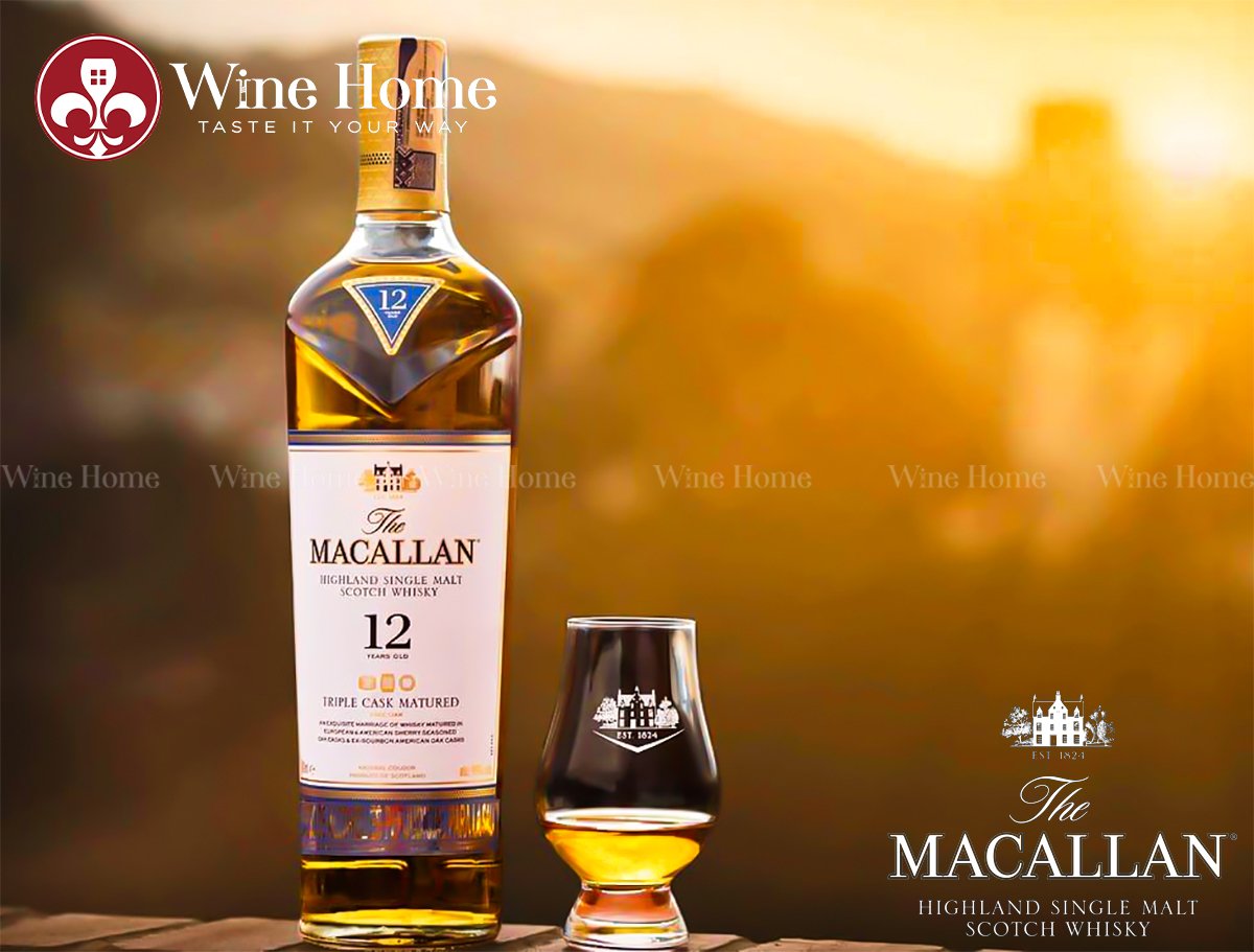 Rượu Macallan 12 Triple Cask Matured – Đỉnh Cao Single Malt Phức Hợp | Wine Home Rượu Vang Nhập Khẩu Rượu Whisky : Macallan 12 Triple Cask Matured