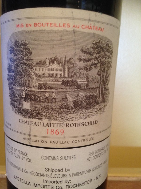 Château Lafite 1869 – 230.000 USD Château Lafite 1869 – 230.000 USD