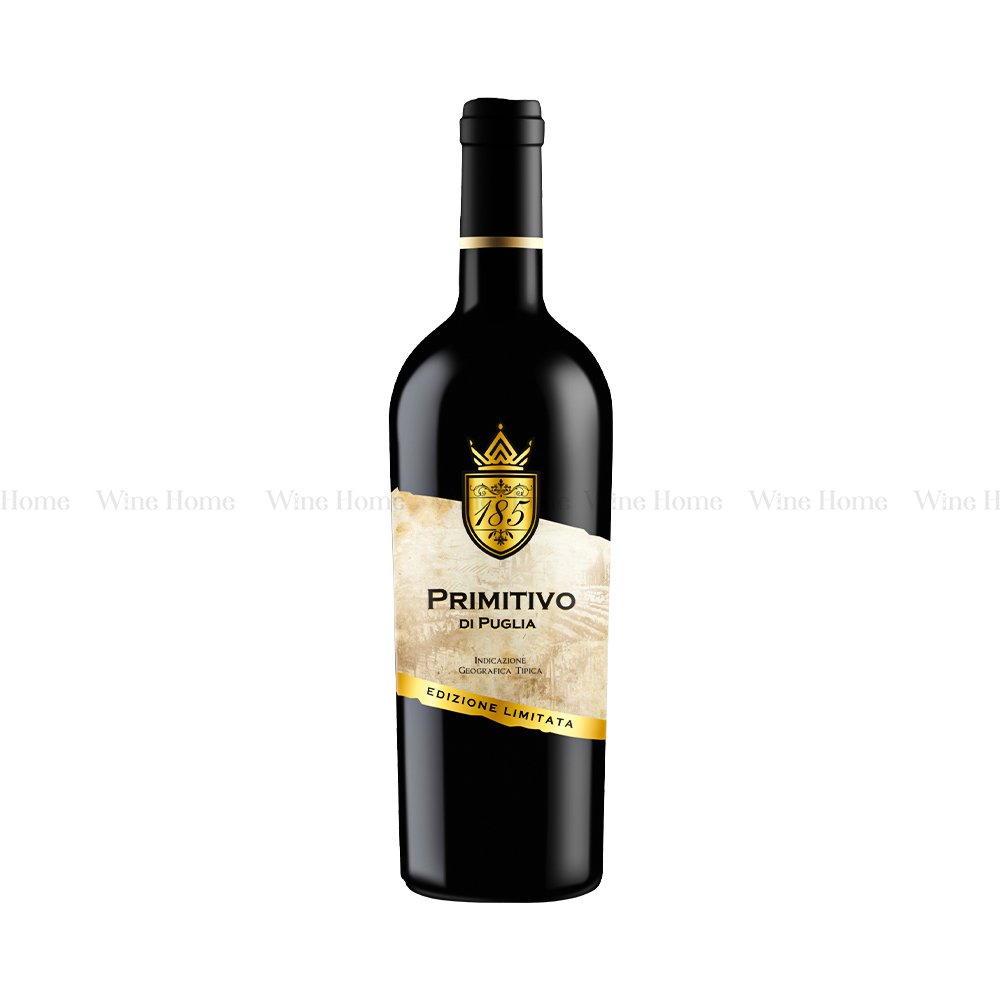 Rượu vang Ý 185 Primitivo di Puglia – Siêu phẩm vang Ý 18,5% cho người yêu vị mạnh mẽ | Rượu Vang Wine Home Rượu vang Ý 185 Primitivo di Puglia