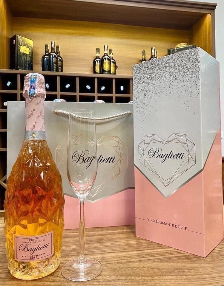Baglietti No.7 Spumante Rose – Vang Nổ Hồng Ý Extra Dry Sang Trọng Cho Mọi Dịp | Rượu Vang Wine Home Baglietti No.7 Spumante Rose