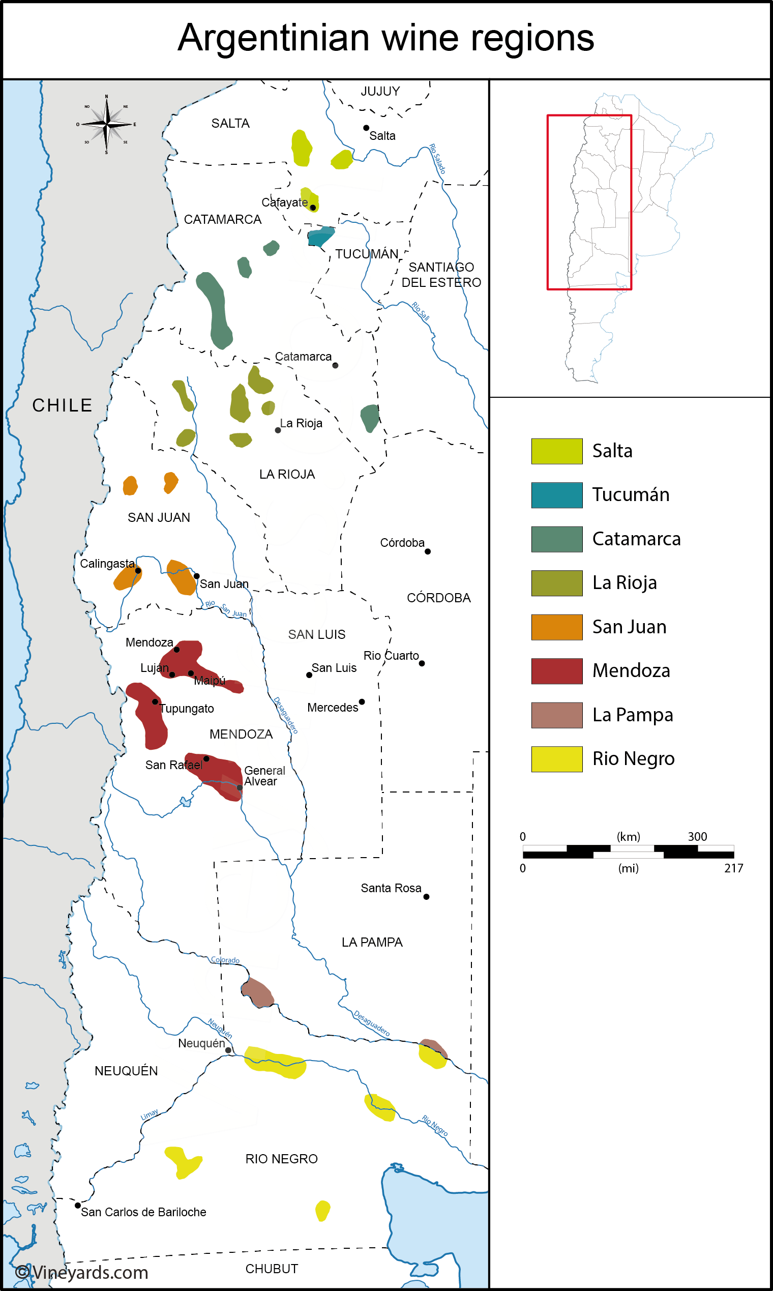 Phong Cách Rượu Vang Argentina – Nồng Nàn, Quyến Rũ và Đậm Chất Núi Andes | Wine Home Rượu Vang Nhập Khẩu Bản đồ rượu vang Argentina