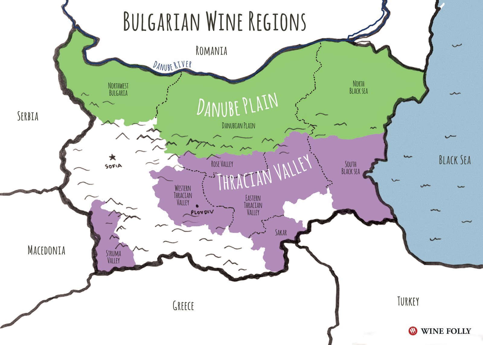 Khám Phá Rượu Vang Bulgaria – Hương Vị Cổ Điển Từ Đông Âu | Wine Home Rượu Vang Nhập Khẩu Bản đồ rượu vang Bulgaria