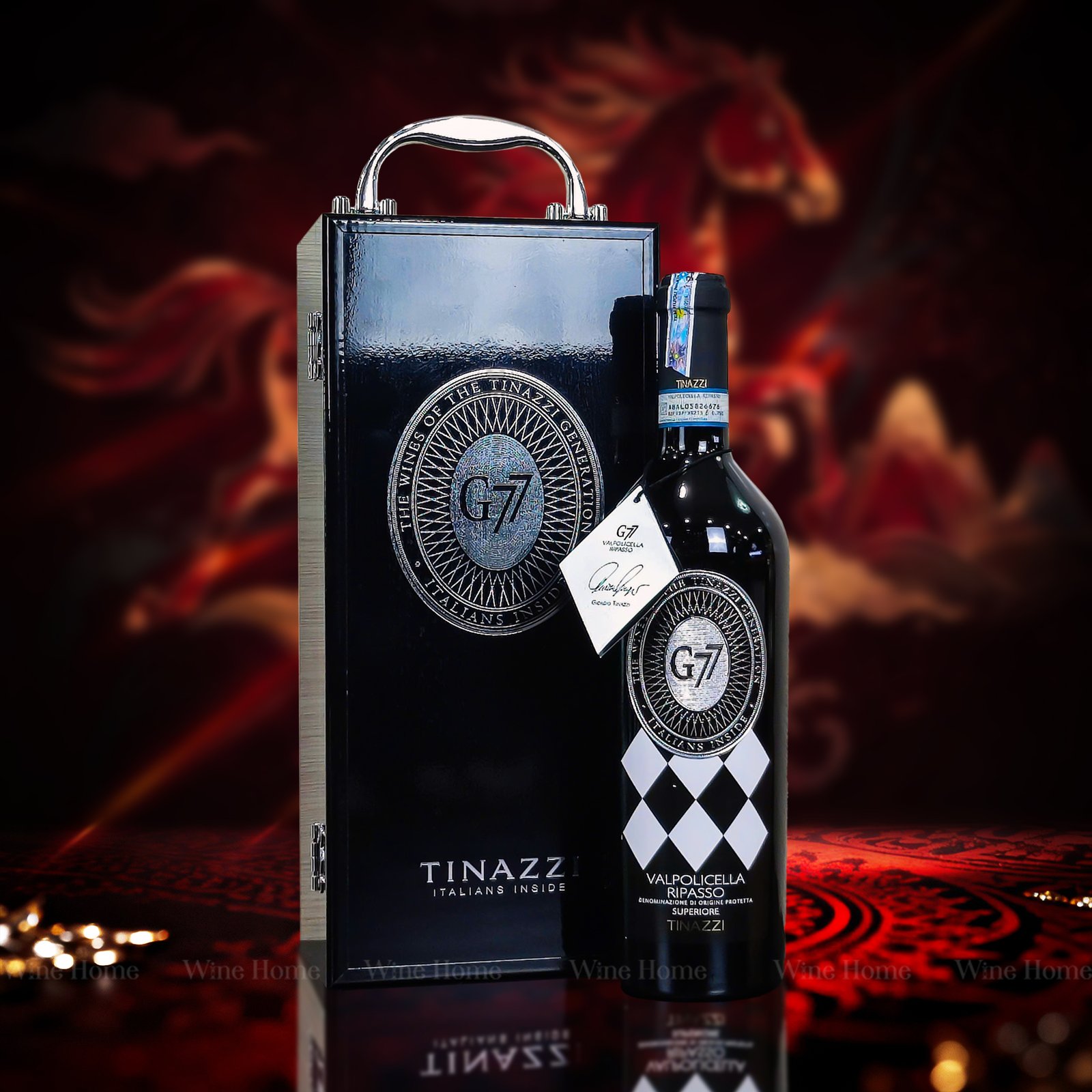 Hộp Quà Rượu Vang 1 Chai G77 Valpolicella Ripasso – Sự Hòa Quyện Giữa Nghệ Thuật Và Đẳng Cấp Ý | Rượu Vang Wine Home Hộp Quà Rượu Vang 1 Chai G77 Valpolicella Ripasso