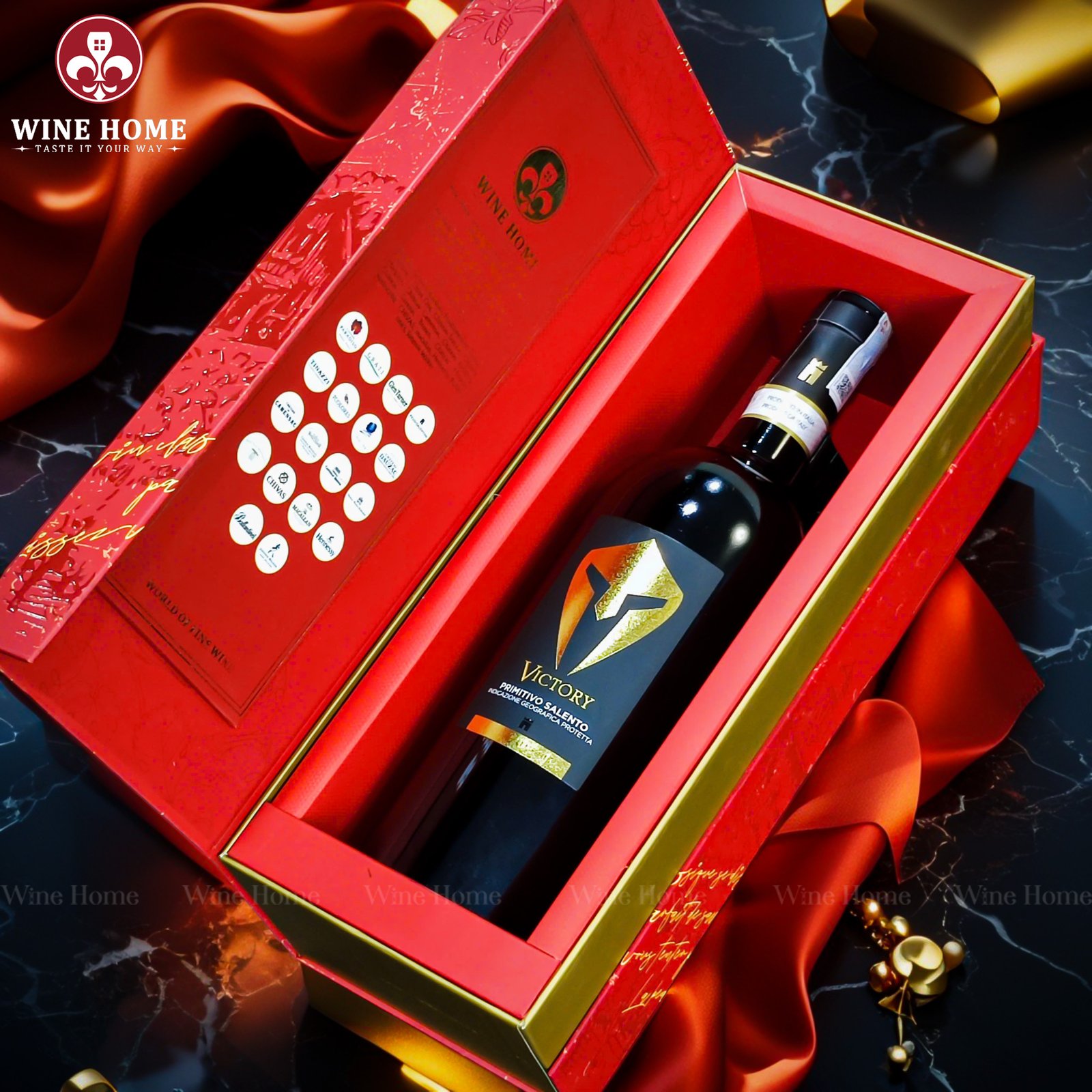 Hộp Quà Rượu Vang 1 Chai Victory Primitivo Salento – Biểu Tượng Của Sức Mạnh Và Danh Dự | Rượu Vang Wine Home Hộp Quà Rượu Vang 1 Chai Victory Primitivo Salento