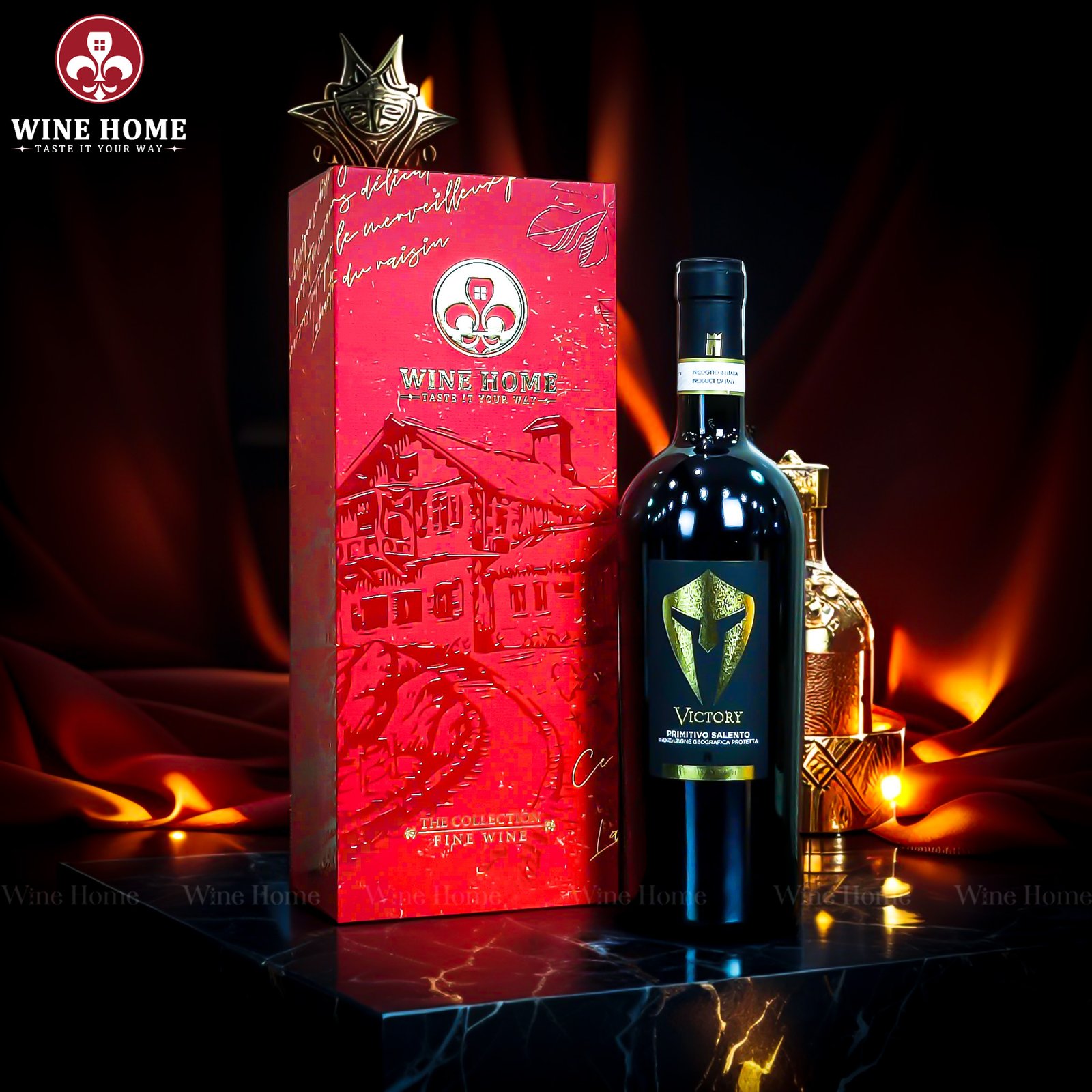 Hộp Quà Rượu Vang 1 Chai Victory Primitivo Salento – Biểu Tượng Của Sức Mạnh Và Danh Dự | Rượu Vang Wine Home Hộp Quà Rượu Vang 1 Chai Victory Primitivo Salento