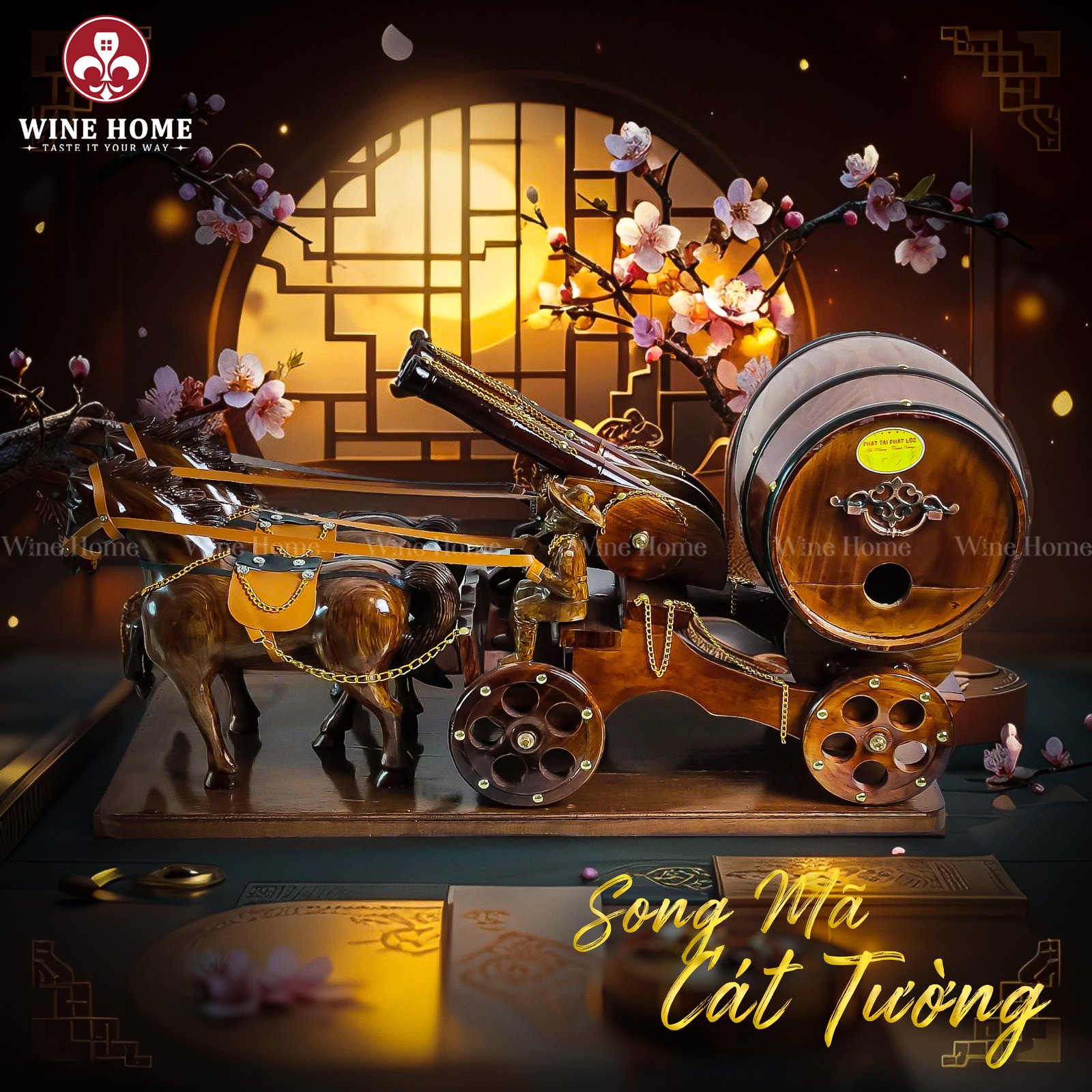 Quà Tặng Phong Thủy Song Mã Cát Tường