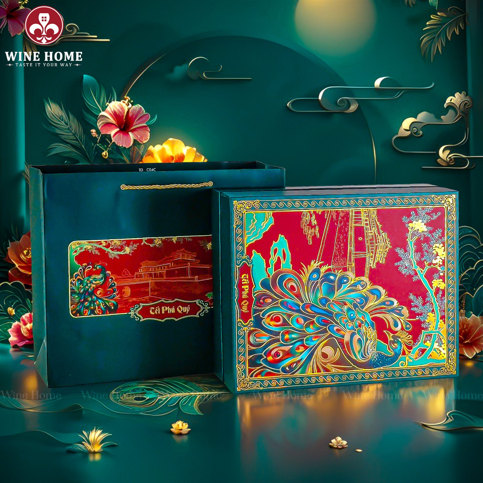 Hộp Quà Tết 2026 Tết Phú Quý 05 | Quà Tặng Doanh Nghiệp Cao Cấp – Sang Trọng – Ý Nghĩa | Rượu Vang Wine Home Hộp Quà Tết 2026 Tết Phú Quý