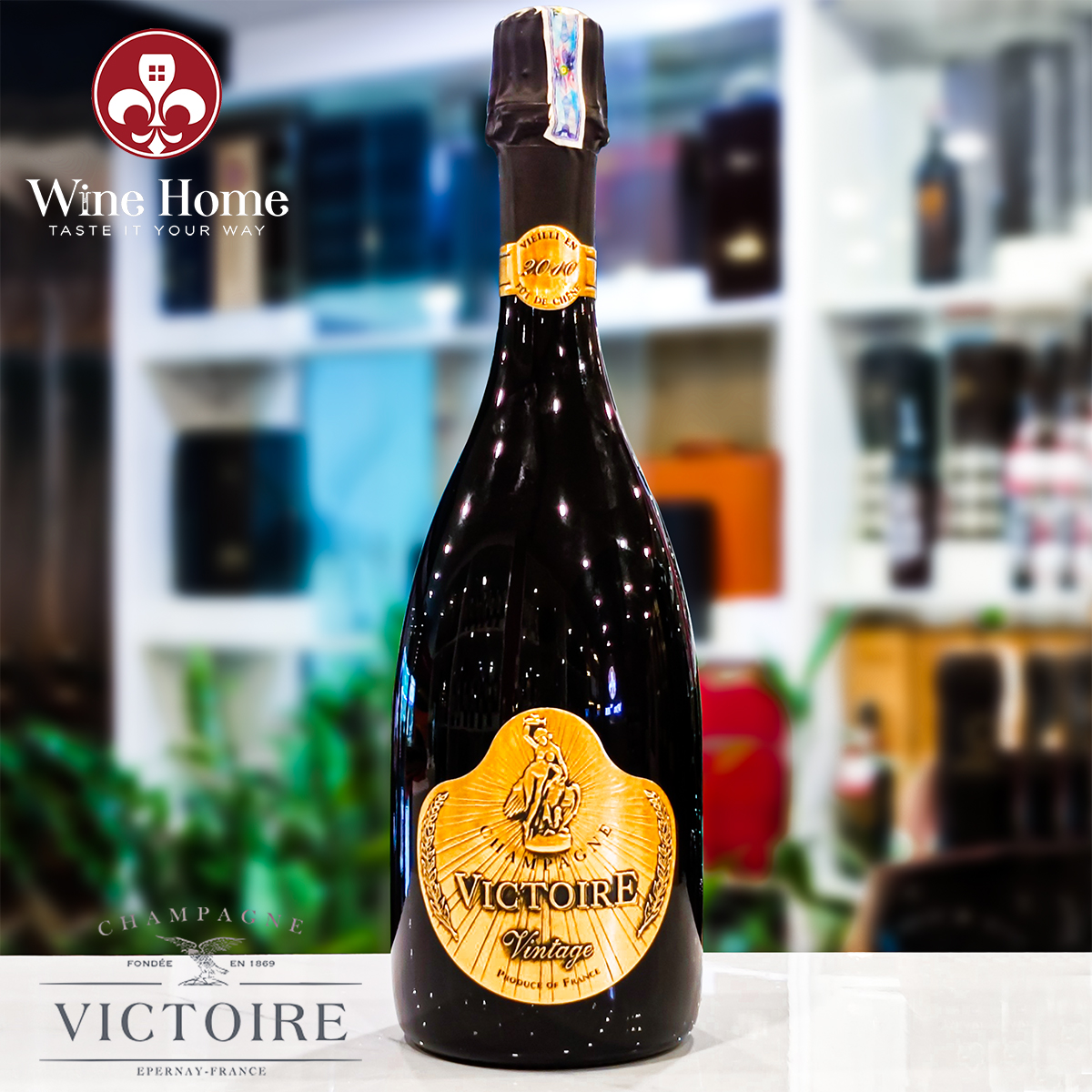 Rượu Champagne : Victoire Black Shiny Vintage 12%