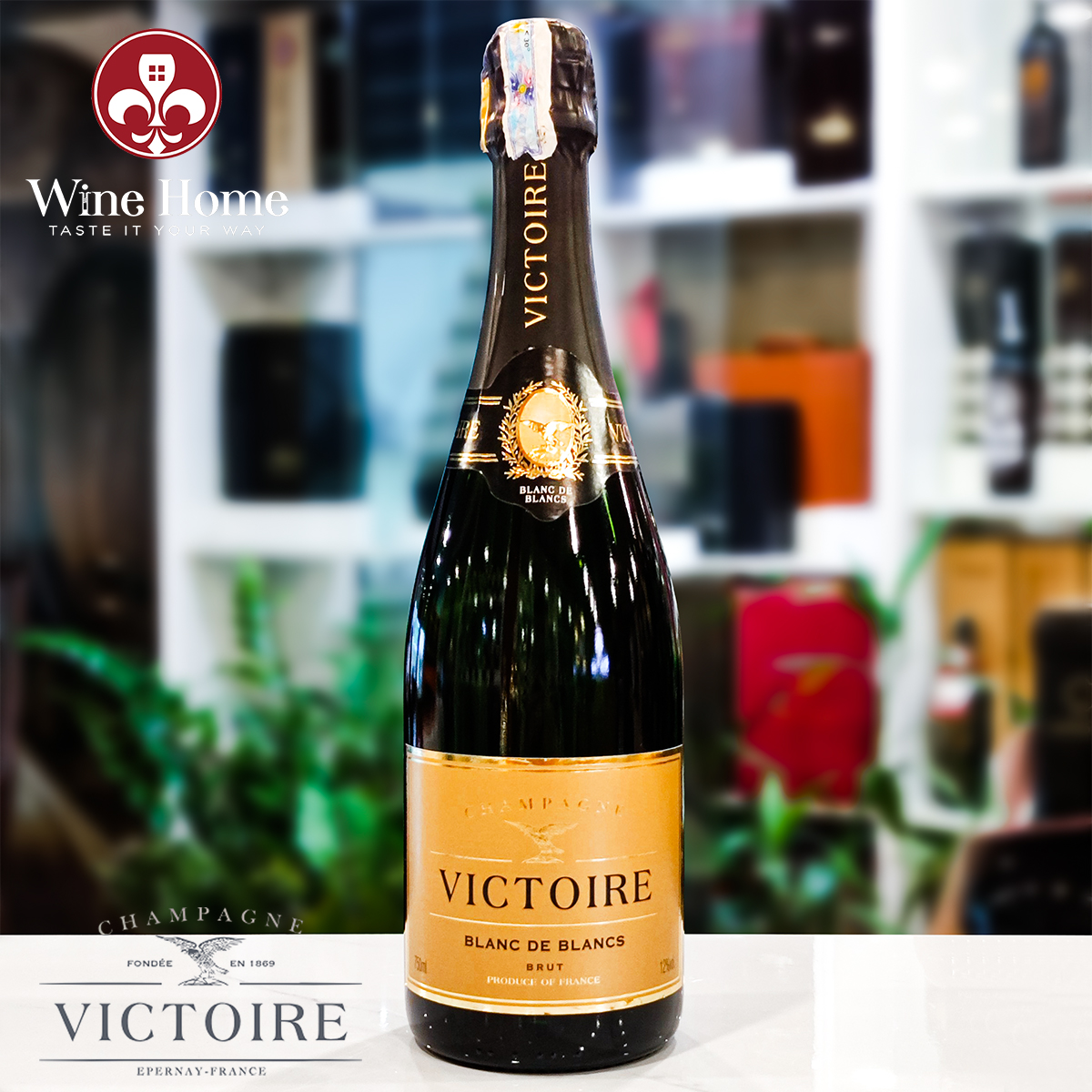 Rượu Champagne : Victoire Blanc De Blancs 12%