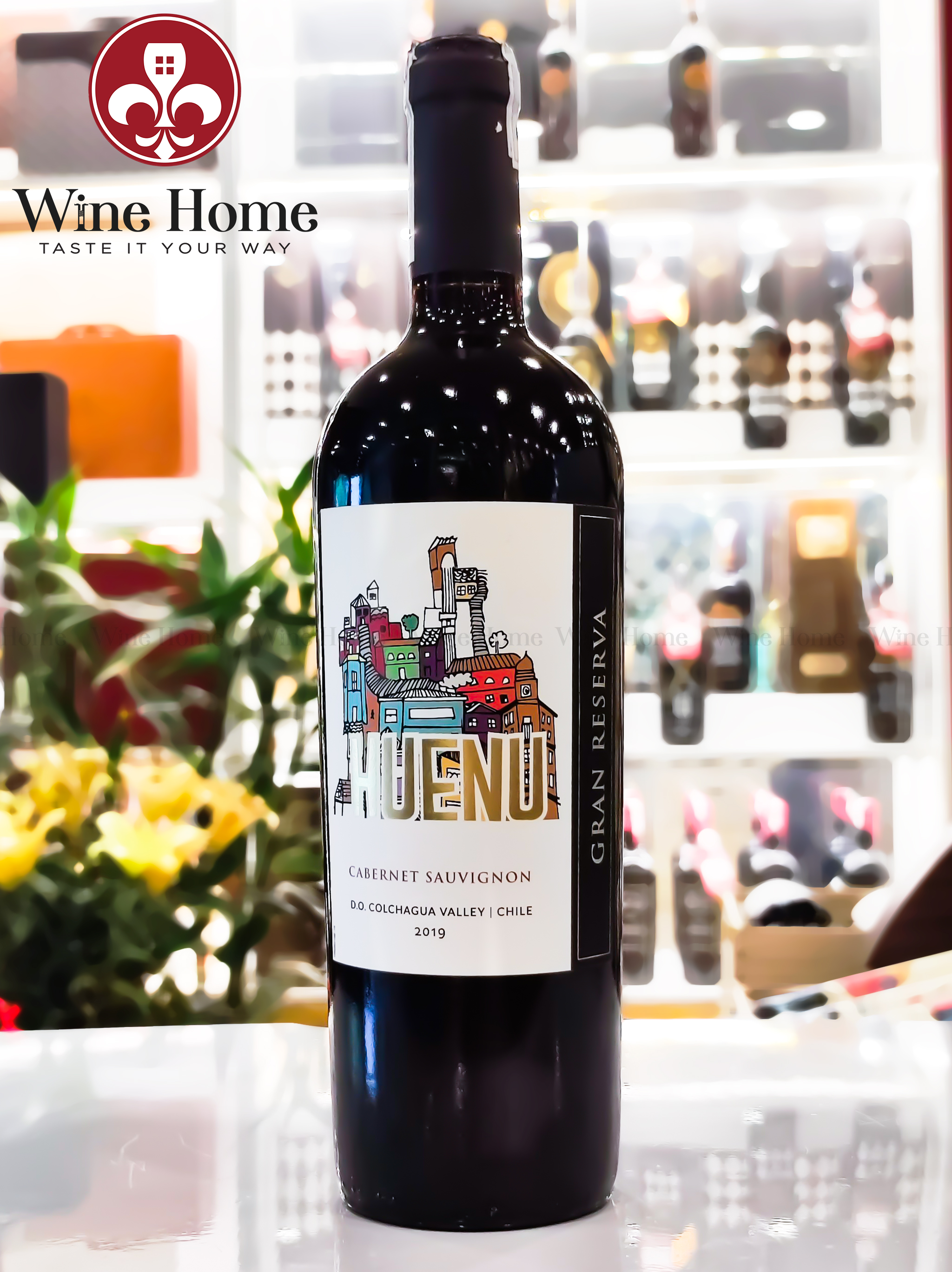 Rượu vang Chile : HUENU Cabernet Sauvignon Gran Reserva 14%