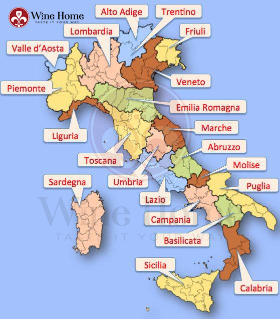 Những vùng rượu vang nổi tiếng nước Ý