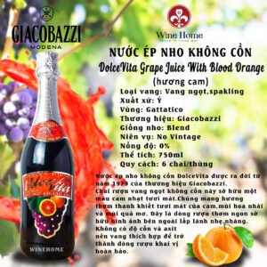 TT RUOU DOLCEVITA CAM | Rượu Vang Wine Home