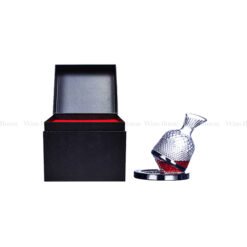 decanter xoay trắng bạc kèm hộp cao cấp