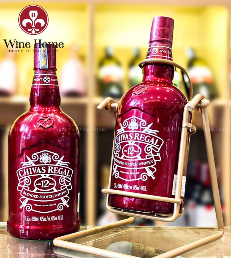 Chivas Regal 12 Đỏ 1500ml Kèm Kệ Đỡ – Rượu Whisky Sang Trọng, Quà Tặng Đặc Biệt | Wine Home Rượu Vang Nhập Khẩu Rượu Whisky : Chivas Regal 12 đỏ 1500ml