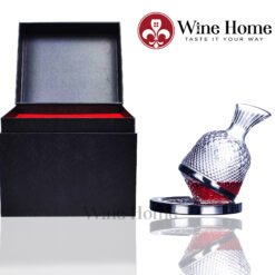 decanter xoay trắng bạc kèm hộp cao cấp
