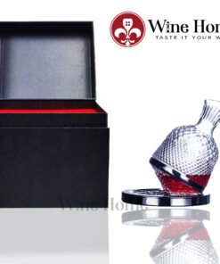 decanter xoay trắng bạc kèm hộp cao cấp