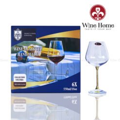 Ly rượu vang pha lê Saint Louis Crystal 550ml mạ vàng | Rượu Vang Wine Home Ly rượu vang pha lê Saint Louis Crystal 550ml mạ vàng