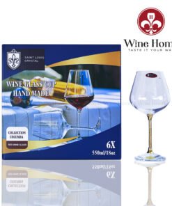 Ly rượu vang pha lê Saint Louis Crystal 550ml mạ vàng