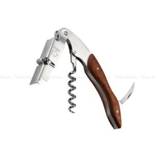 khui mở rượu vang cán gỗ kèm bao da