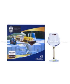 Ly rượu vang pha lê Saint Louis Crystal 550ml mạ vàng