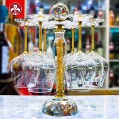 Ly rượu vang pha lê Saint Louis Crystal 550ml mạ vàng | Rượu Vang Wine Home Ly rượu vang pha lê Saint Louis Crystal 550ml mạ vàng
