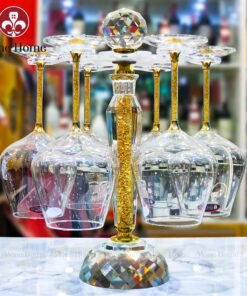 Ly rượu vang pha lê Saint Louis Crystal 550ml mạ vàng