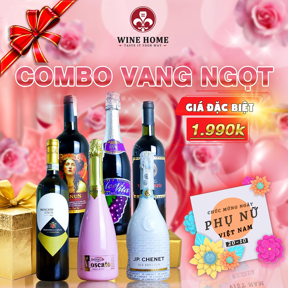 Combo rượu vang ngọt chào mừng ngày Phụ Nữ Việt Nam Combo rượu vang ngọt chào mừng ngày Phụ Nữ Việt Nam