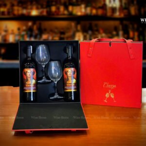 Hộp Quà Rượu Vang 2 Chai Rượu Vang Venus Rosso Semi Dolce Kèm Ly – Món Quà Tinh Tế Cho Mọi Dịp | Rượu Vang Wine Home Hộp quà rượu vang 2 chai rượu vang Venus Rosso Semi Dolce kèm ly