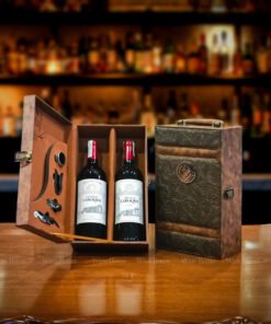 Hộp quà rượu vang 2 Chai Rượu Vang Pháp Chateau Laroque – Quà Tặng Đẳng Cấp Cho Doanh Nghiệp & Người Thân | Rượu Vang Wine Home Hộp quà rượu vang 2 chai rượu vang Pháp Chateau Laroque