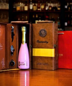 Hộp Quà Rượu Vang Hồng Donelli Moscato Rose – Món Quà Tinh Tế Và Sang Trọng | Rượu Vang Wine Home Hộp quà rượu vang 1 chai rượu vang hồng Donelli Moscato Rose