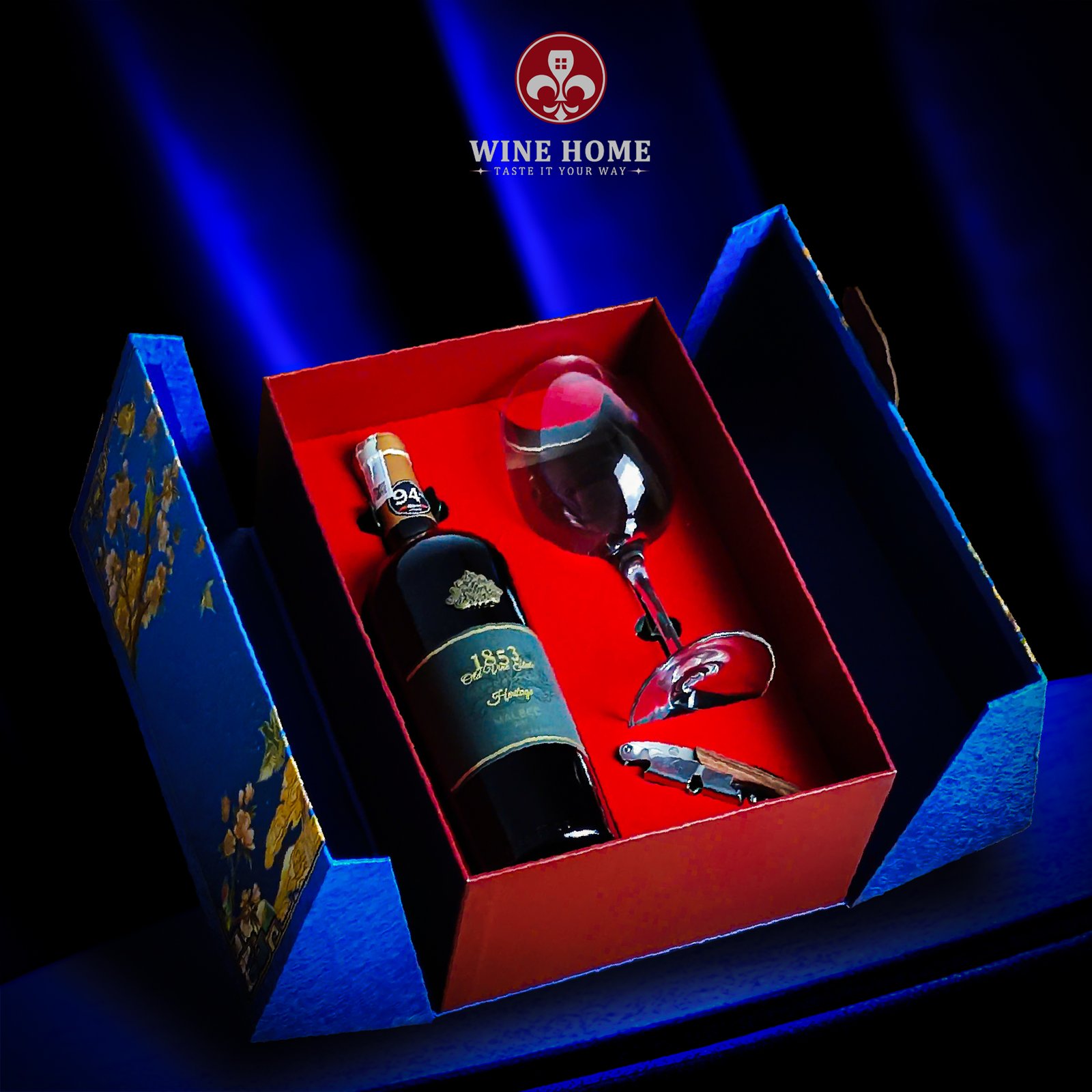 Hộp quà tết cao cấp Sắc Xuân 10 | Rượu Vang Wine Home Hộp quà tết cao cấp Sắc Xuân 10