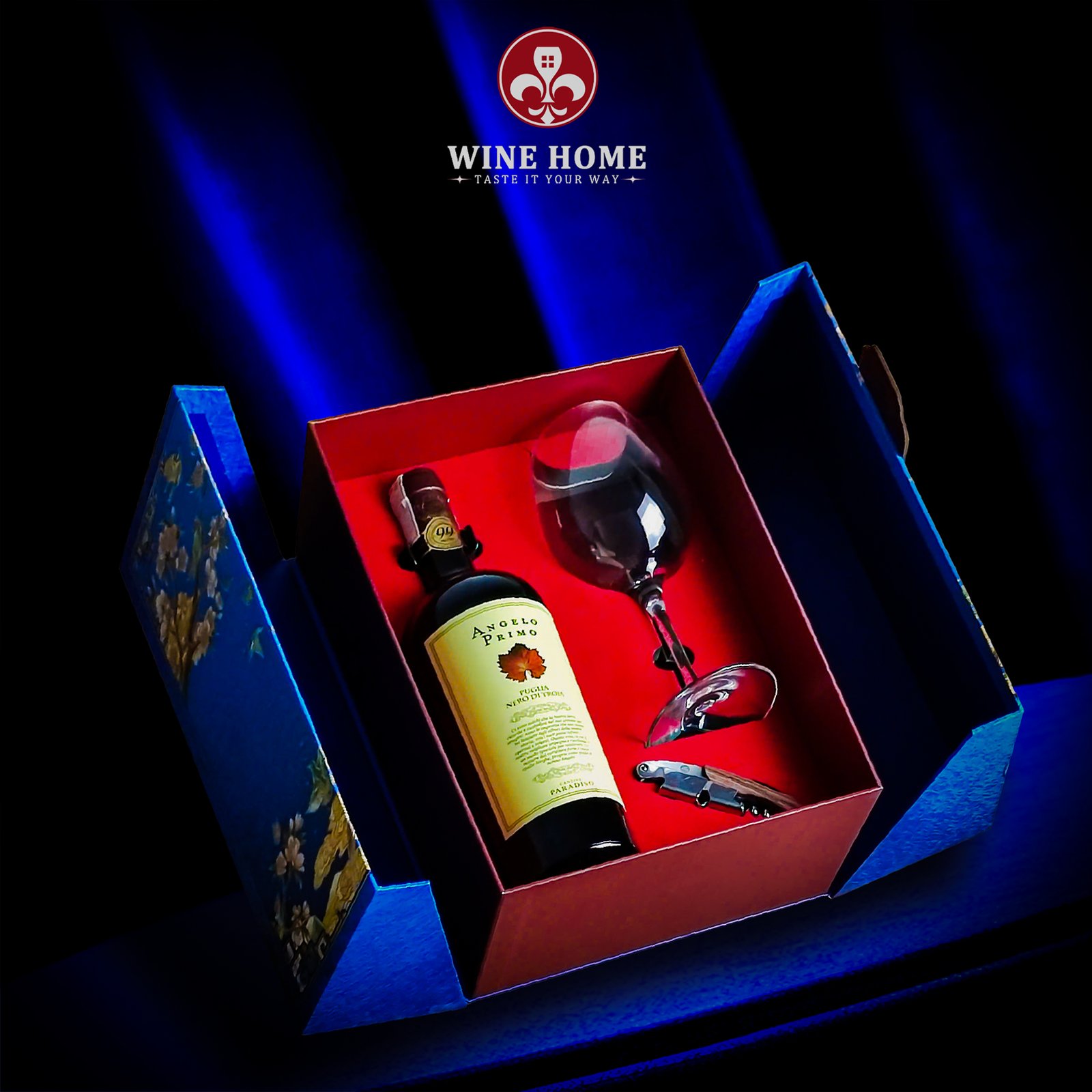 Hộp quà tết cao cấp Sắc Xuân 05 | Rượu Vang Wine Home Hộp quà tết cao cấp Sắc Xuân 05