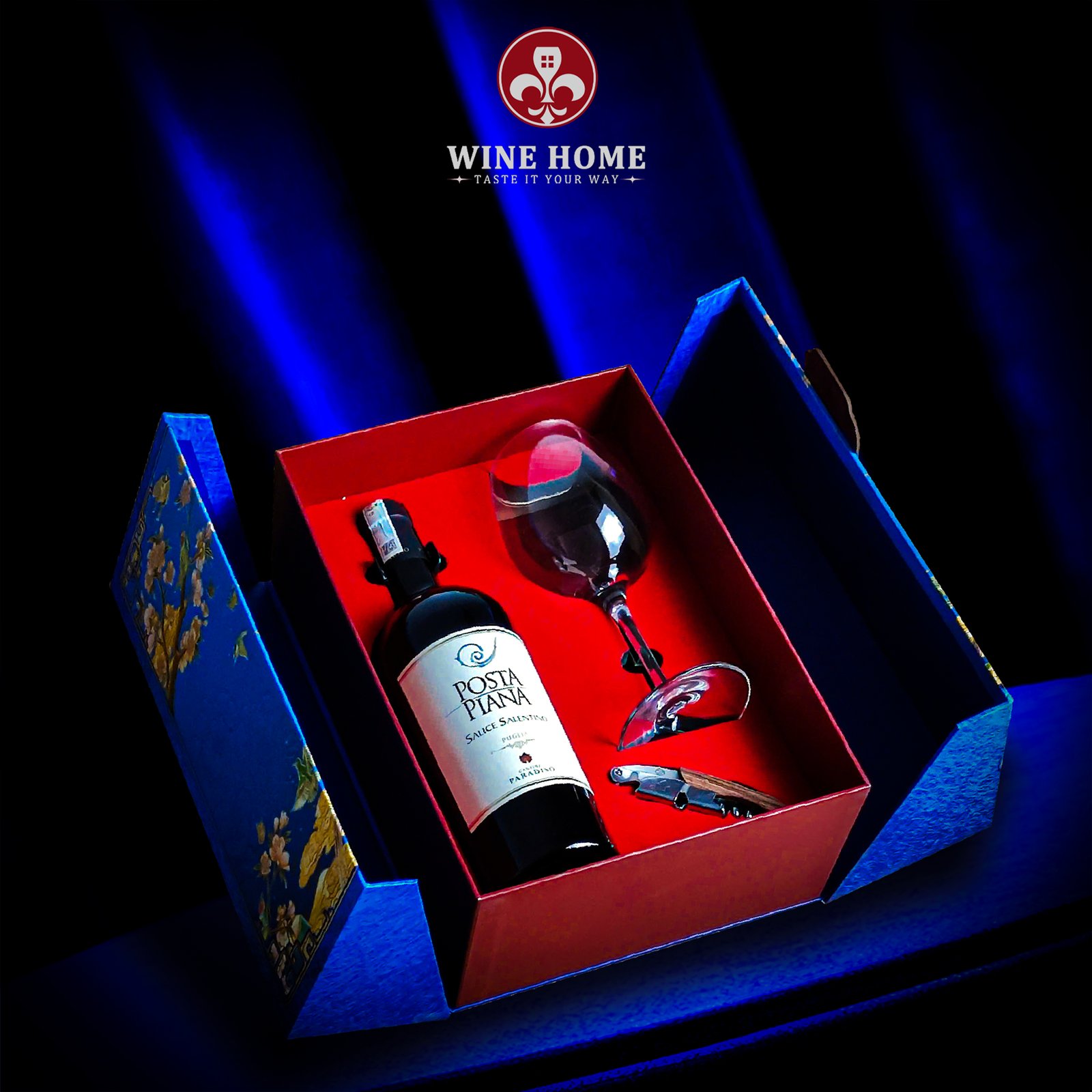 Hộp quà tết cao cấp Sắc Xuân 02 | Rượu Vang Wine Home Hộp quà tết cao cấp 2025 Sắc Xuân 02
