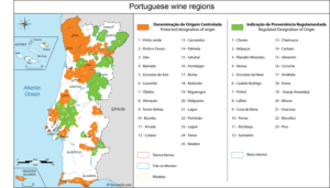 Bản đồ rượu vang Bồ Đào Nha