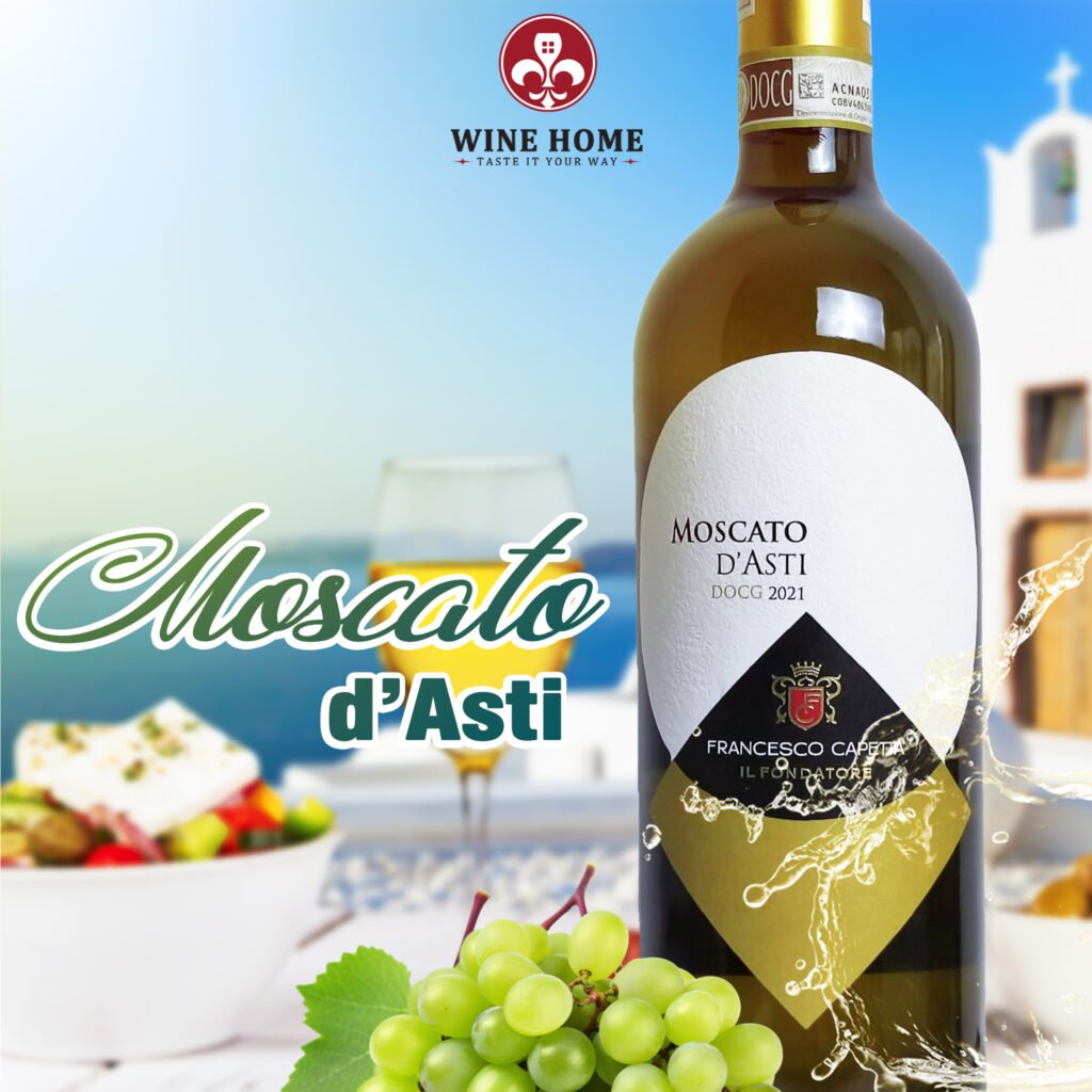Tận Hưởng Mùa Hè Cùng Moscato d’Asti – Vang Ngọt Ý Mát Lạnh, Dễ Uống | Rượu Vang Wine Home moscato d'asti