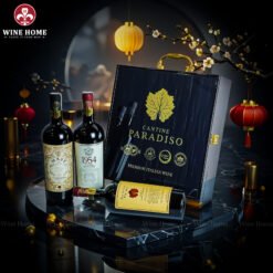 Hộp quà rượu vang 3 chai BST Cantine Paradiso – Phiên bản hộp gỗ sơn mài ánh kim sang trọng | Rượu Vang Wine Home Hộp quà rượu vang 3 chai BST Cantine Paradiso