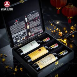 Hộp quà rượu vang 3 chai BST Cantine Paradiso – Phiên bản hộp gỗ sơn mài ánh kim sang trọng | Rượu Vang Wine Home Hộp quà rượu vang 3 chai BST Cantine Paradiso