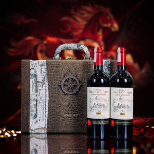 Hộp quà rượu vang 2 chai Chateau Haut Goujon – Biểu tượng quà tặng sang trọng mang phong vị Pháp | Rượu Vang Wine Home Hộp quà rượu vang 2 chai Chateau Haut Goujon