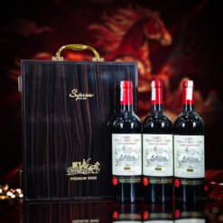 Hộp quà rượu vang 3 chai Chateau Haut Goujon