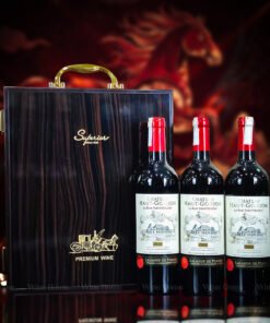 Hộp quà rượu vang 3 chai Chateau Haut Goujon