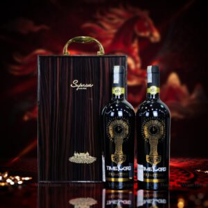 Hộp Quà Rượu Vang 2 Chai Timelord Primitivo – Món Quà Sang Trọng Trong Phiên Bản Hộp Gỗ Sơn Mài | Rượu Vang Wine Home Hộp Quà Rượu Vang 2 Chai Timelord Primitivo