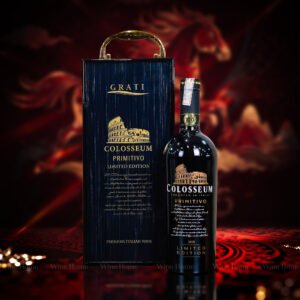 Hộp quà rượu vang 1 chai Colosseum Primitivo – Món quà sang trọng mang tinh thần chiến binh La Mã | Rượu Vang Wine Home Hộp quà rượu vang 1 chai Colosseum Primitivo