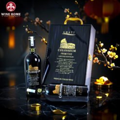 Hộp quà rượu vang 2 chai Colosseum Primitivo – Phiên bản hộp quà gỗ sơn mài sang trọng | Rượu Vang Wine Home Hộp quà rượu vang 2 chai Colosseum Primitivo
