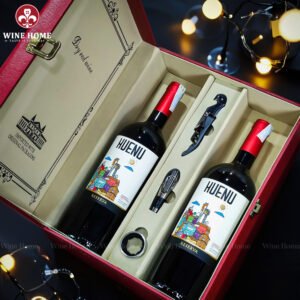 Hộp quà rượu vang 2 chai HUENU Cabernet Sauvignon Reserva