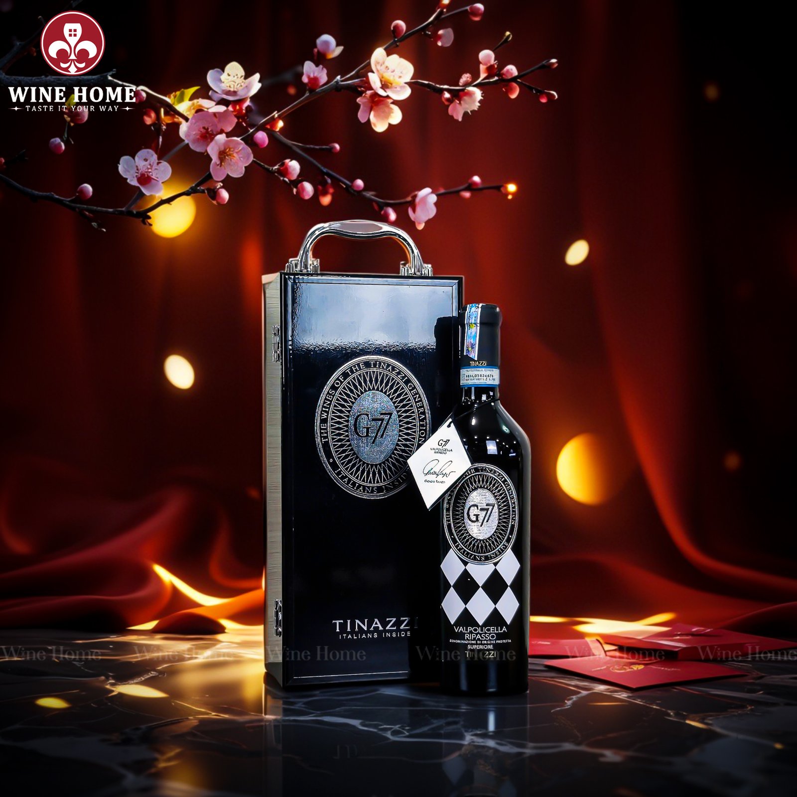 Hộp Quà Rượu Vang 1 Chai G77 Valpolicella Ripasso – Sự Hòa Quyện Giữa Nghệ Thuật Và Đẳng Cấp Ý
