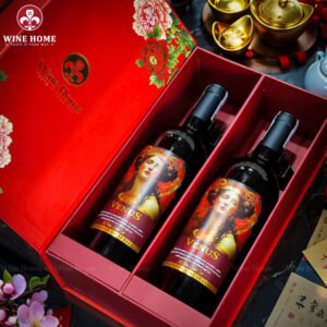 Hộp Quà Rượu Vang 2 Chai Venus Rosso Semi Dolce