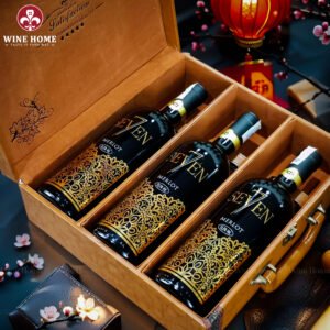 Hộp quà rượu vang 3 chai Seven7 Merlot