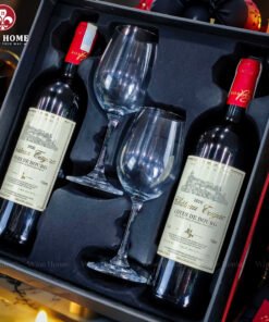 Hộp quà rượu vang 2 chai Chateau Tayac Cotes de Bourg