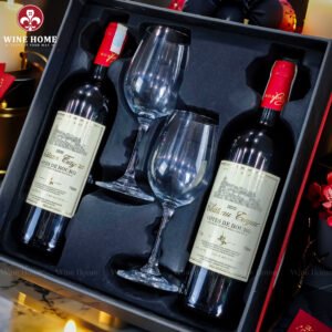 Hộp quà rượu vang 2 chai Chateau Tayac Cotes de Bourg