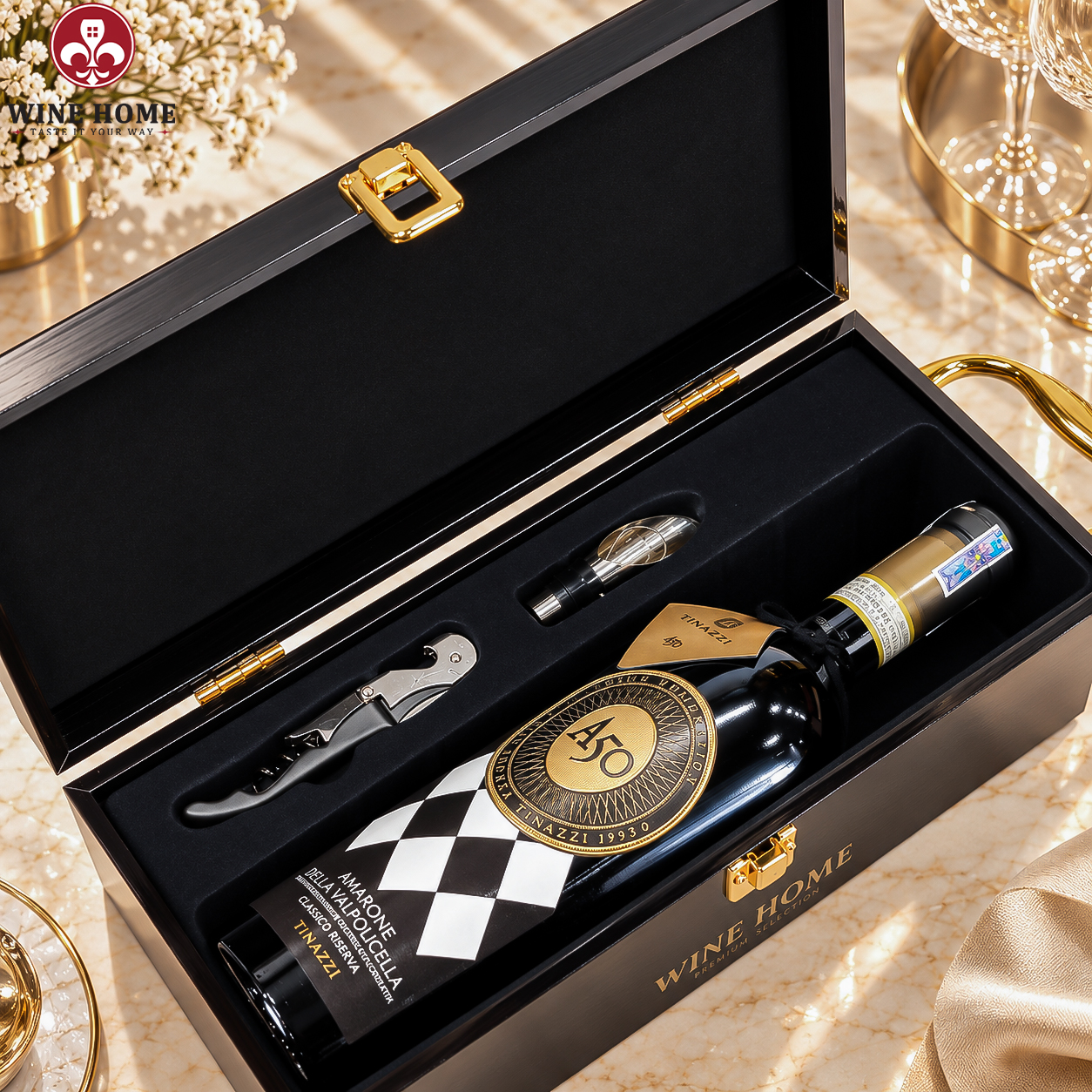 Hộp quà rượu vang 1 chai A50 Amarone Classico Reserva - Cantine Tinazzi | Rượu Vang Wine Home Hộp quà rượu vang 1 chai A50 Amarone Classico Reserva - Cantine Tinazzi
